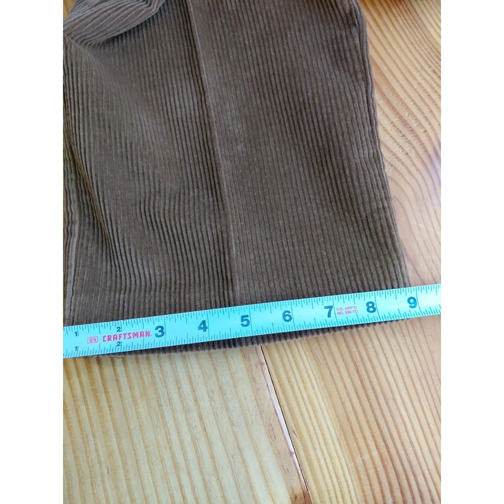90's Jos. A Bank Wide Whale Corduroy Brown Flat Front Classic Trouser Pant 38x32 - Picture 6 of 8